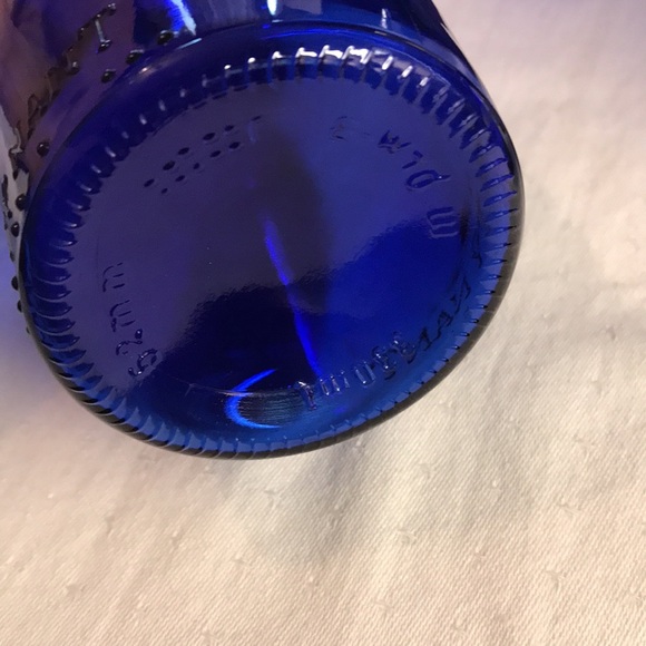 4 Cobalt Blue Ty Nant Spring Water Bottles 8” tall - Picture 5 of 6